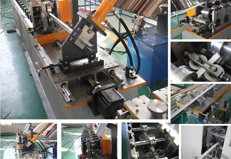 Flying Cut Ceiling T Grid Roll Forming Machine Accuracy